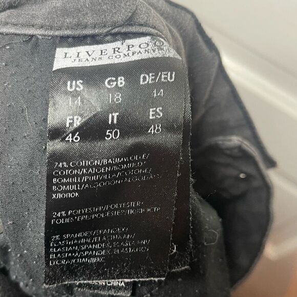 Liverpool Washed Out Black Jeans - Picture 10 of 10